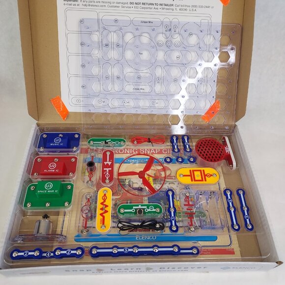 Elenco Snap Circuits Jr. SC-100 Electronics Exploration Kit Complete Clean Box - Picture 5 of 10